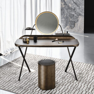Cocoon Trousse Leather – Coiffeuse design haut de gamme Cattelan Italia avec miroir LED chez D-Style Interior