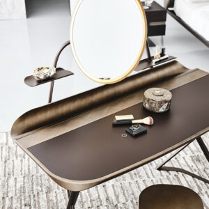 Cocoon Trousse Leather – Coiffeuse design haut de gamme Cattelan Italia avec miroir LED chez D-Style Interior