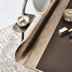 Cocoon Trousse Leather – Coiffeuse design haut de gamme Cattelan Italia avec miroir LED chez D-Style Interior