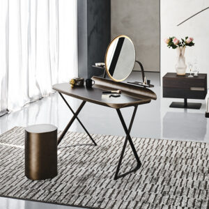 Cocoon Trousse Leather – Coiffeuse design haut de gamme Cattelan Italia avec miroir LED chez D-Style Interior