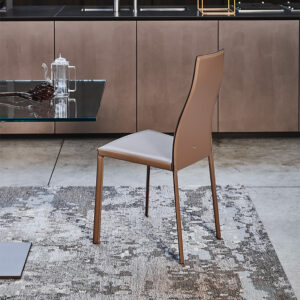Kaori Chaise design Kaori en cuir signée Cattelan Italia, élégante et contemporaine, disponible chez D-Style Interior.
