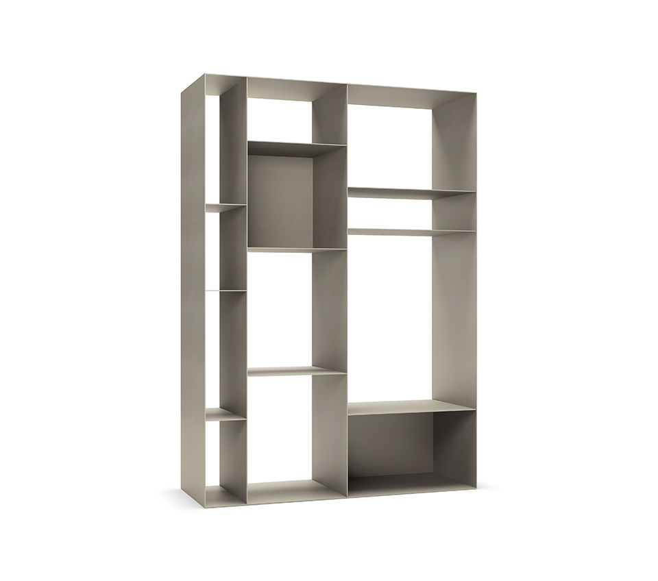 Bibliothèque design haut de gamme Latitude Cattelan Italia, bibliothèque modulable métallique avec module 70x26x100 cm, disponible chez D-Style Interior.