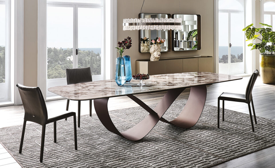 Butterfly Keramik – Table design contemporain Cattelan Italia disponible chez D-Style Interior