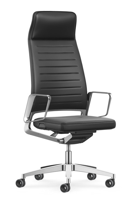 Chaise de bureau haut de gamme VINTAGEis5 32V2 par Interstuhl avec dossier haut et têtière intégrée disponible chez D-Style Interior
