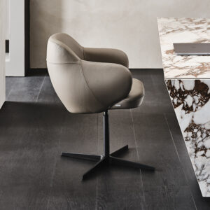 Bombè X Chaise design de Cattelan Italia : chaise design pivotante aux formes enveloppantes et finitions raffinées. Disponible chez D-Style Interior.