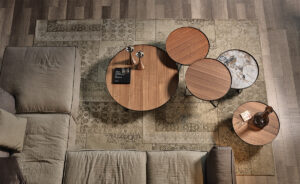 Table basse design haut de gamme Billy Wood par Cattelan Italia, plateau bois massif avec structure métallique, disponible chez D-Style Interior.
