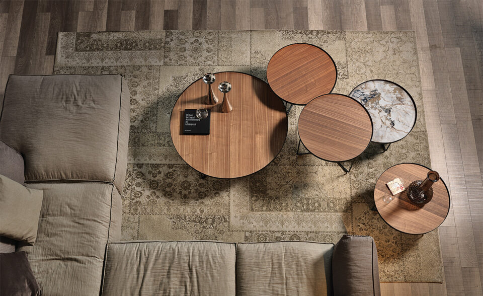 Table basse design haut de gamme Billy Wood par Cattelan Italia, plateau bois massif avec structure métallique, disponible chez D-Style Interior.