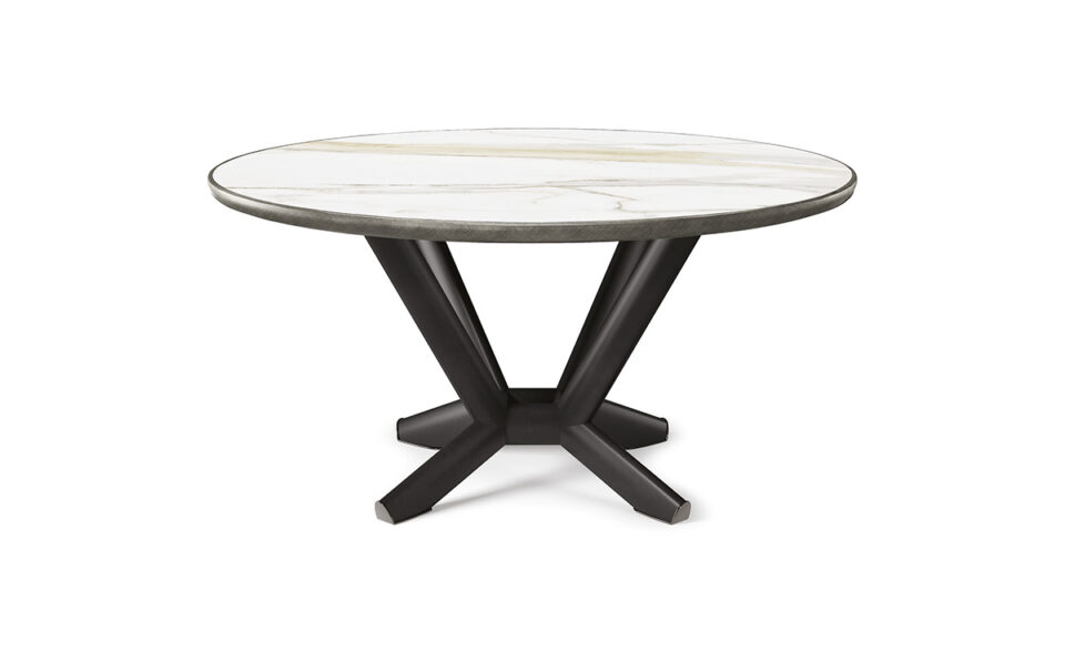 Planer Keramik Premium Round table ronde en céramique et acier brossé, alliance parfaite entre design italien. Disponible chez D-Style Interior.