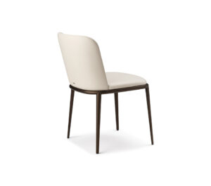 Magda ML Chaise design haut de gamme Magda ML de Cattelan Italia avec structure en acier laqué et revêtement en cuir italien, disponible chez D-Style Interior.