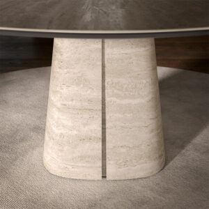 Rado Keramik Round par Cattelan Italia, table ronde en céramique aux lignes sculpturales, marie innovation et élégance italienne. Une pièce d’exception disponible chez D-Style Interior.