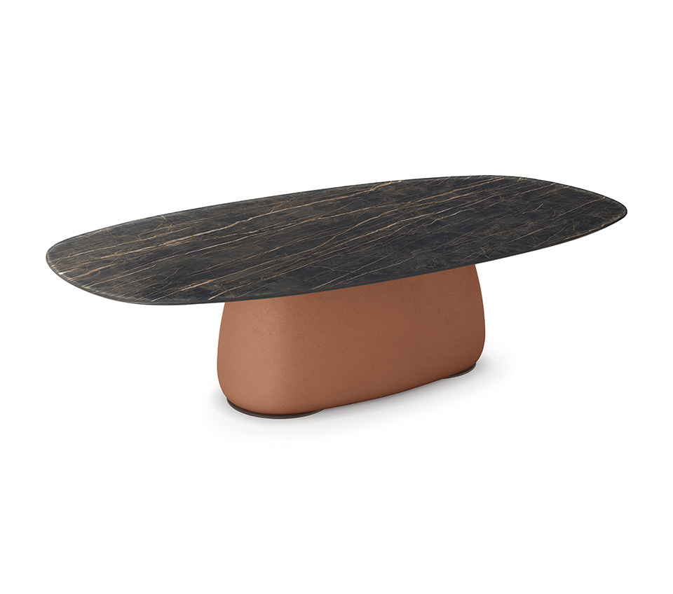 Table à manger design Botero Keramik par Cattelan Italia, plateau céramique et base argile, disponible chez D-Style Interior
