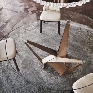 Skorpio Round table design haut de gamme par Cattelan Italia, alliance parfaite d’équilibre et de modernité. Disponible chez D-Style Interior.