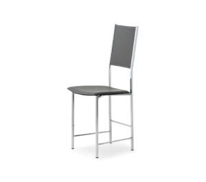 Alessia tabouret design de Cattelan Italia : design minimaliste, structure en acier laqué et assise en cuir véritable, alliance d’élégance et de confort italien. Disponible chez D-Style Interior.