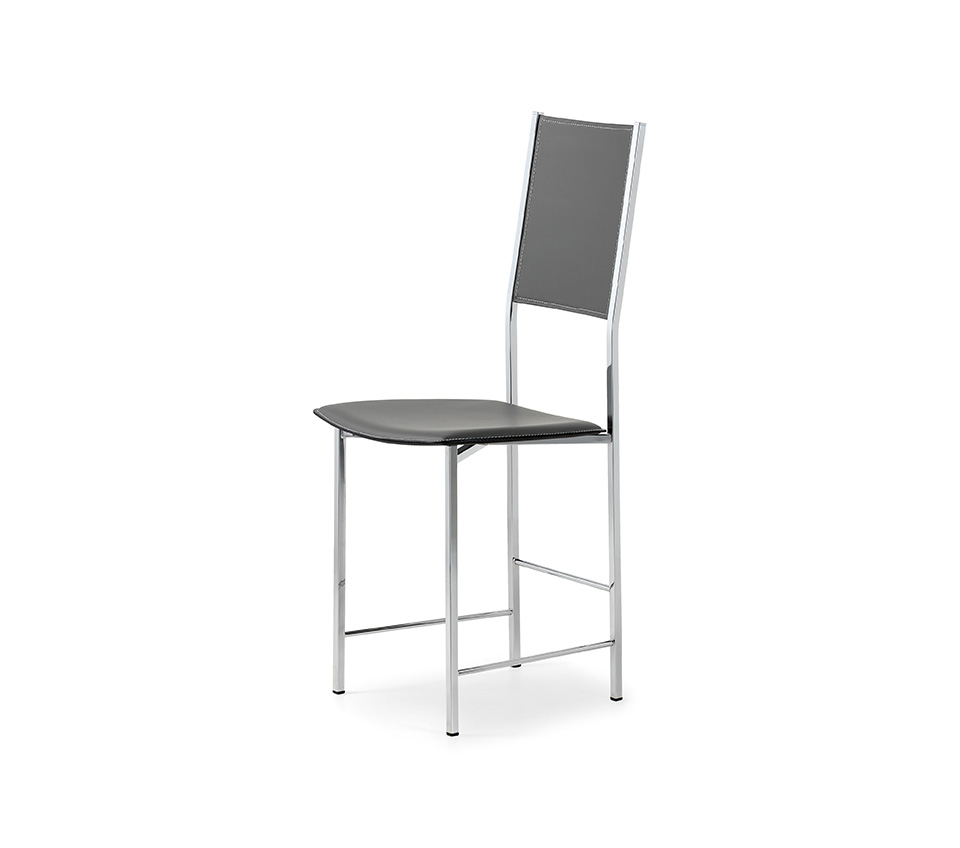 Alessia tabouret design de Cattelan Italia : design minimaliste, structure en acier laqué et assise en cuir véritable, alliance d’élégance et de confort italien. Disponible chez D-Style Interior.