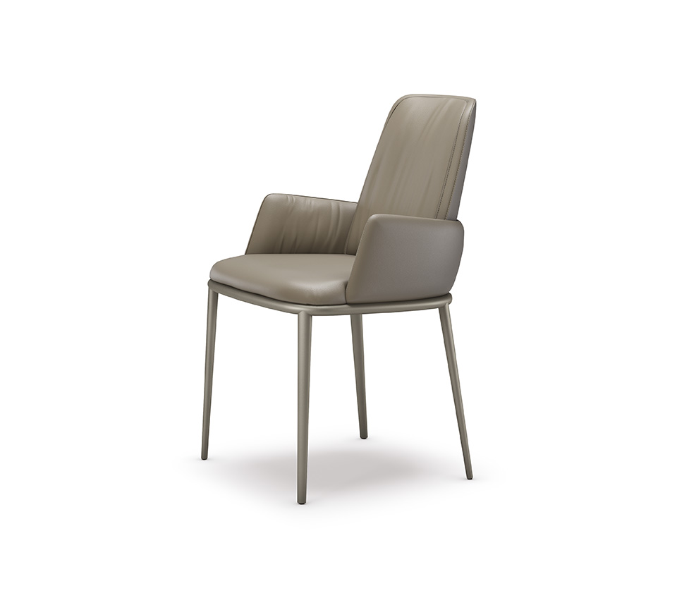 Belinda ML Chaise design de Cattelan Italia, design enveloppant, structure en acier laqué et assise rembourrée au confort supérieur. Disponible chez D-Style Interior.