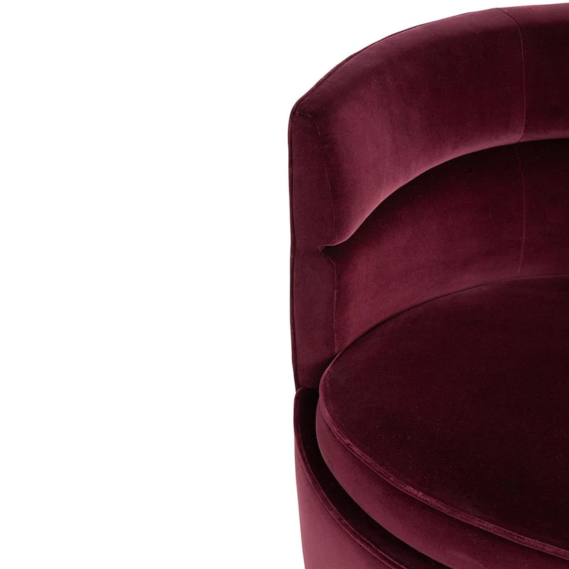 Duke | Fauteuil design haut de gamme Bentley Home en cuir ou tissu, base pivotante en acier finition gunmetal, disponible chez D-Style Interior.