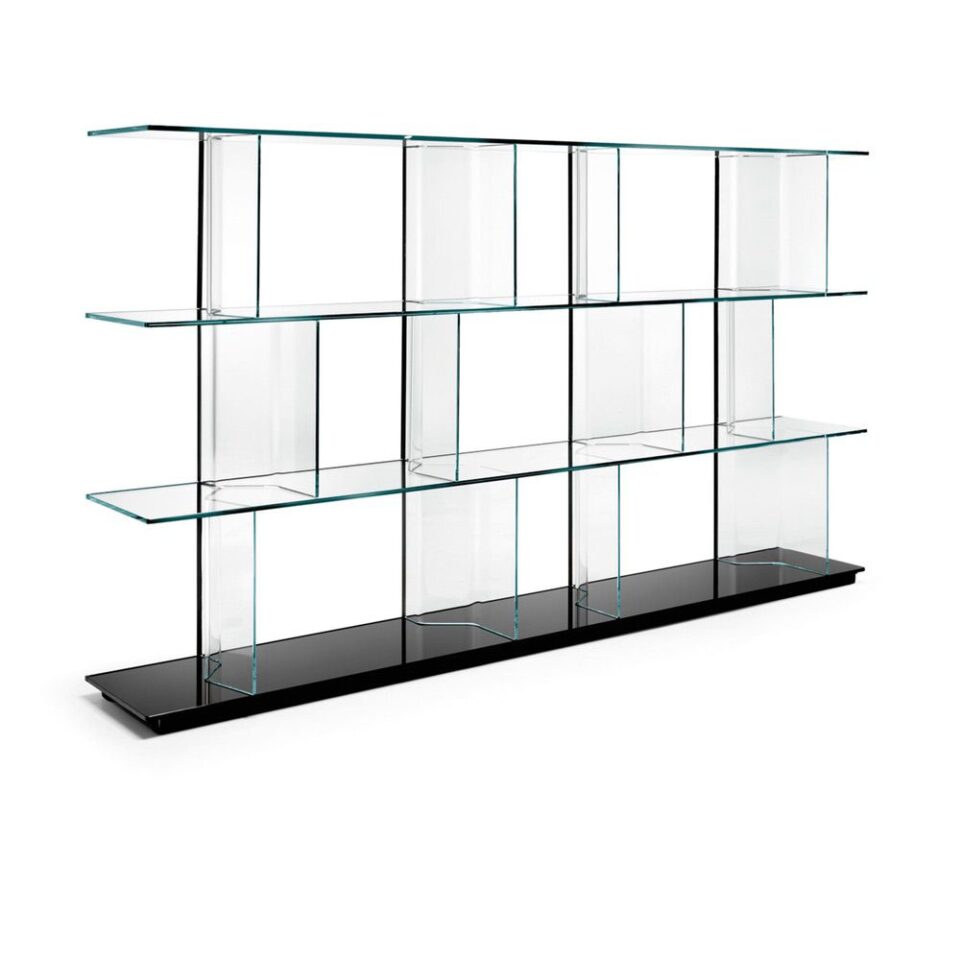 Inori | Système modulable FIAM Italia par Setsu et Shinobu Ito, modules en verre ou bois, modulable au sol ou mural, design contemporain, disponible chez D-Style Interior.