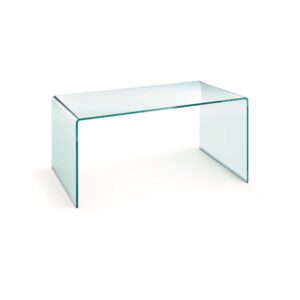 Rialto Scrivania | Bureau design en verre FIAM Italia, verre cintré 15 mm avec détails en aluminium brillanté, disponible chez D-Style Interior