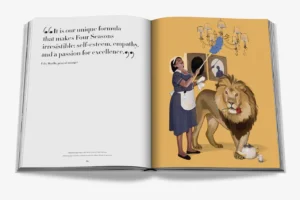 Livre design haut de gamme Four Seasons par Assouline, édition Classics avec illustrations originales, disponible chez D-Style Interior.