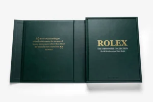 Livre design haut de gamme Rolex: The Impossible Collection par Assouline, édition Ultimate sous écrin cuir, disponible chez D-Style Interior.