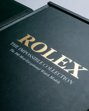 Livre design haut de gamme Rolex: The Impossible Collection par Assouline, édition Ultimate sous écrin cuir, disponible chez D-Style Interior.