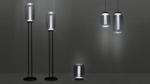 Luminaire suspendu LANTERNA SOSPENSIONE en verre artistique et structure chromée par Reflex Angelo disponible chez D-Style Interior