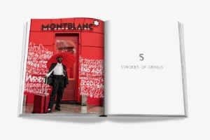 Livre design haut de gamme Montblanc: Inspire Writing par Assouline, édition Legends sous étui luxueux, disponible chez D-Style Interior.