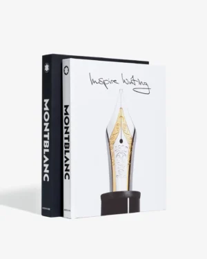 Livre design haut de gamme Montblanc: Inspire Writing par Assouline, édition Legends sous étui luxueux, disponible chez D-Style Interior.