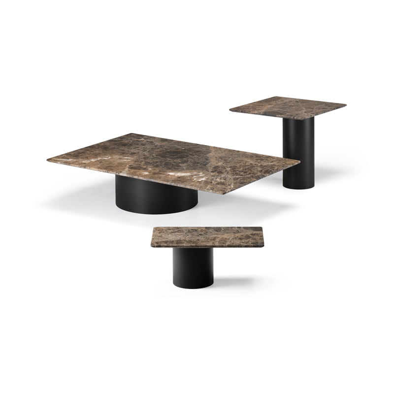 Petra – Table d’appoint design en marbre et métal Arketipo Firenze