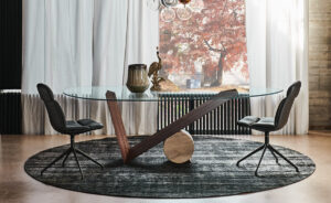 Valentino table de Cattelan Italia, une pièce iconique alliant marbre, bois et verre. Design sculptural et finitions d’exception. Disponible chez D-Style Interior.