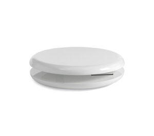 Table basse design haut de gamme Yo-Yo Cattelan Italia, plateau rotatif laqué blanc poli, disponible chez D-Style Interior.