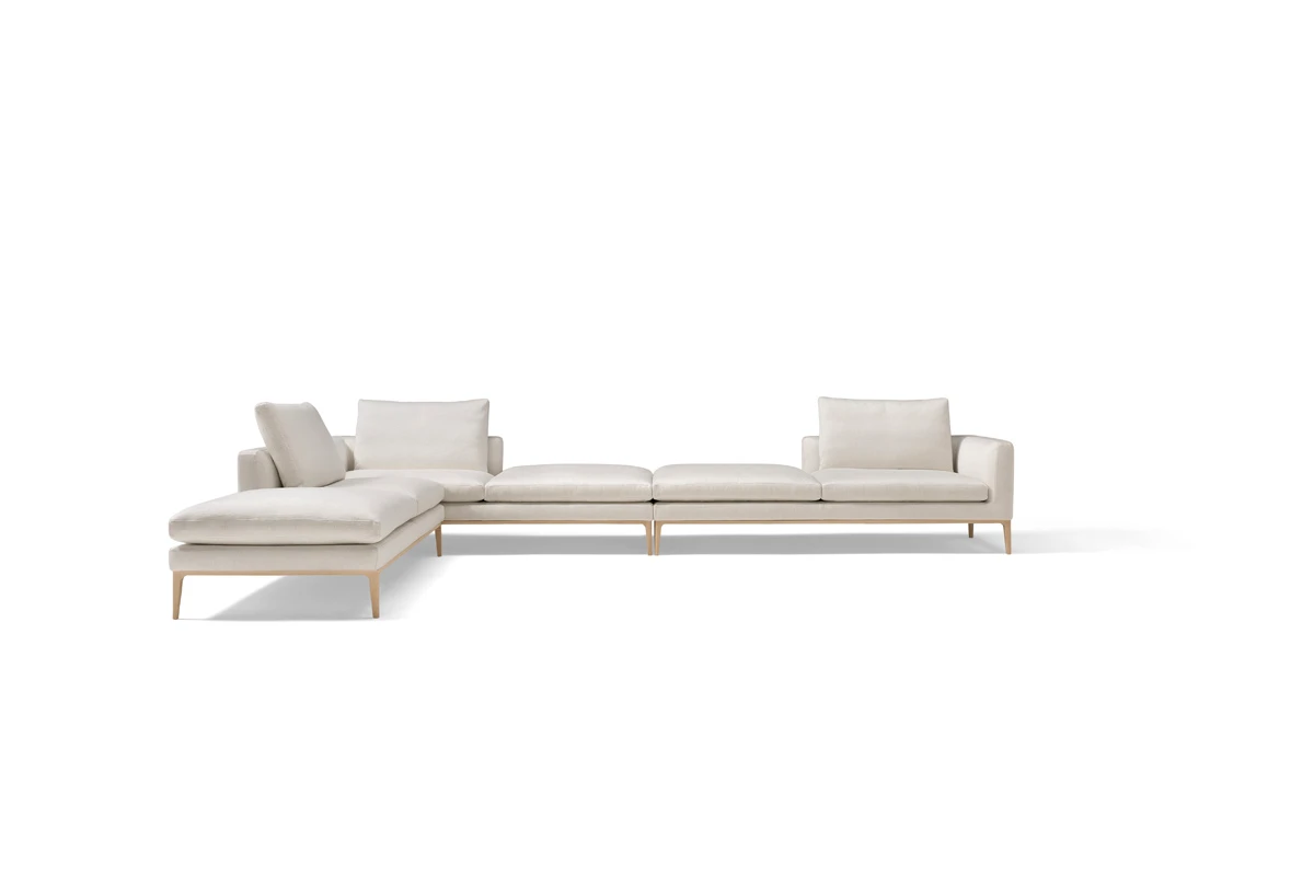 Leonard Canapé design haut de gamme alliant lignes géométriques élégantes et confort moelleux, signé Amura Lab. Disponible chez D-Style Interior.