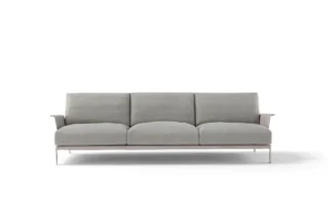 New Link Canapé design haut de gamme par Amura Lab mariant formes douces et structure métallique angulaire pour une élégance contemporaine. Disponible chez D-Style Interior.