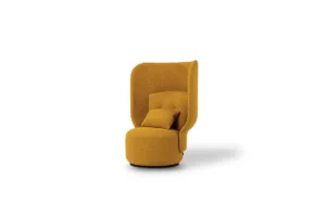 Wazaa fauteuil d’Amura Lab associe courbes audacieuses et confort enveloppant dans un design italien élégant et unique. Disponible chez D-Style Interior.