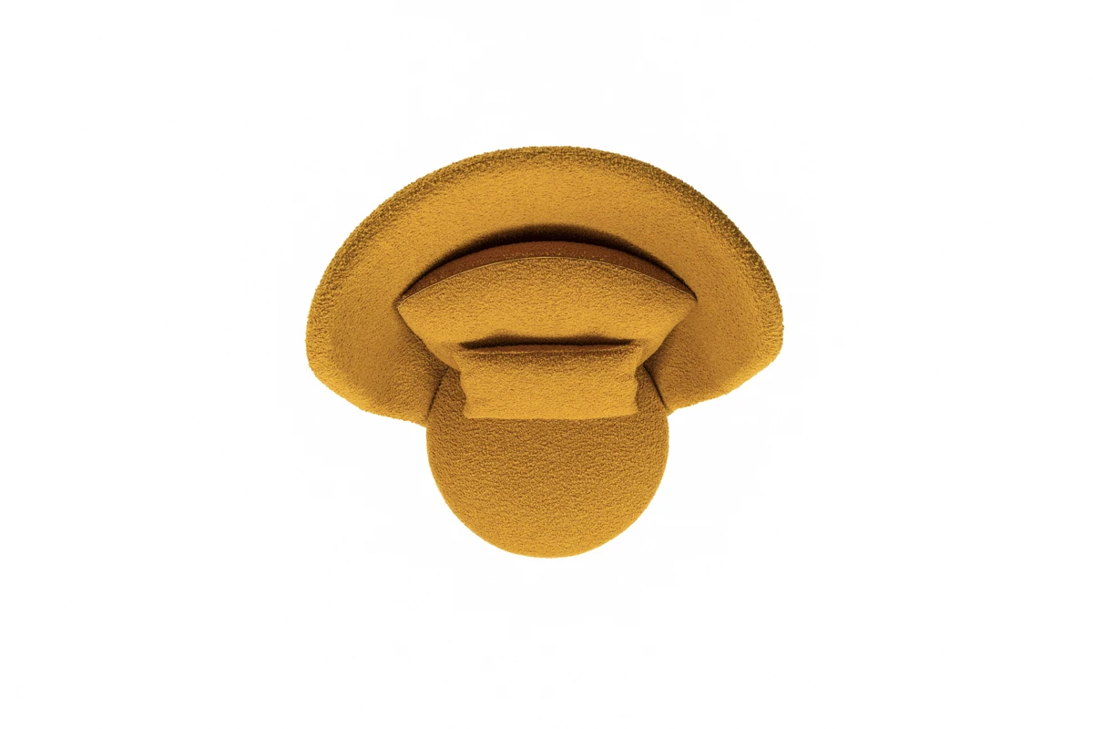 Wazaa fauteuil d’Amura Lab associe courbes audacieuses et confort enveloppant dans un design italien élégant et unique. Disponible chez D-Style Interior.