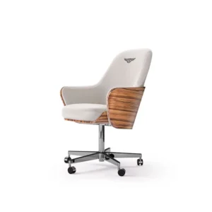 Kingston | Fauteuil de bureau design Bentley Home en cuir ou tissu, structure en bois cintré, hauteur réglable, disponible chez D-Style Interior.