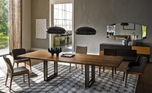 Sigma table de Cattelan Italia allie bois massif et métal pour un design sculptural, contemporain et raffiné. Une pièce d’exception signée du savoir-faire italien. Disponible chez D-Style Interior.