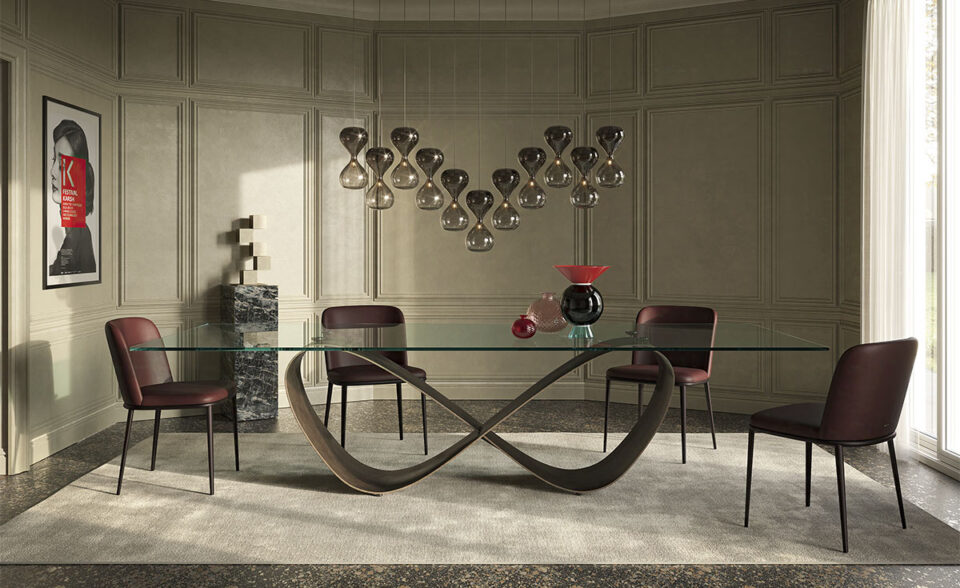 Butterfly – Table design contemporain Cattelan Italia disponible chez D-Style Interior