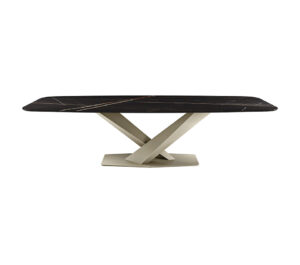 Stratos Keramik table de Cattelan Italia, une table design en céramique et acier. Élégance, durabilité et finitions italiennes d’exception. Disponible chez D-Style Interior.