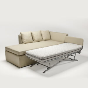 Canapé lit design haut de gamme Chaise Longue par Colunex, système de relèvement automatique, disponible chez D-Style Interior.