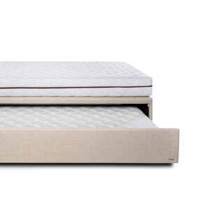 Canapé-lit design haut de gamme Duetto Colunex, avec tiroir de rangement et deux matelas, disponible chez D-Style Interior.
