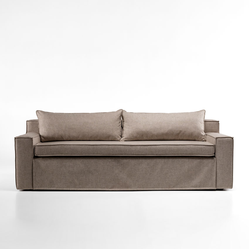 Canapé lit design haut de gamme Plateau par Colunex, dimensions généreuses et système automatique, disponible chez D-Style Interior.