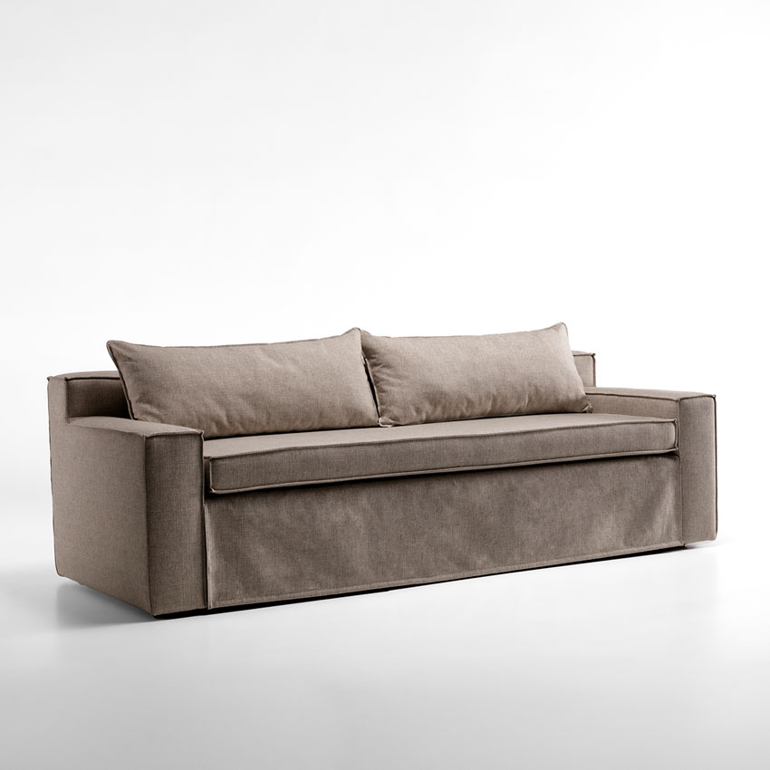 Canapé lit design haut de gamme Plateau par Colunex, dimensions généreuses et système automatique, disponible chez D-Style Interior.