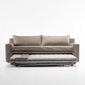 Canapé lit design haut de gamme Plateau par Colunex, dimensions généreuses et système automatique, disponible chez D-Style Interior.