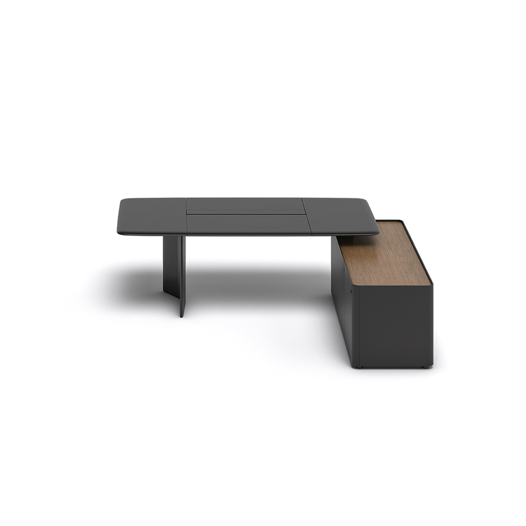Trust | Bureaux design haut de gamme Regular Poltrona Frau par Lievore – Altherr – Park, design italien haut de gamme avec plateau en cuir Pelle Frau® ou Techno Wood, disponible chez D-Style Interior