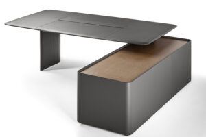 Trust | Bureaux design haut de gamme Regular Poltrona Frau par Lievore – Altherr – Park, design italien haut de gamme avec plateau en cuir Pelle Frau® ou Techno Wood, disponible chez D-Style Interior
