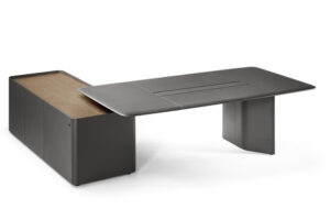 Trust | Bureaux design haut de gamme Regular Poltrona Frau par Lievore – Altherr – Park, design italien haut de gamme avec plateau en cuir Pelle Frau® ou Techno Wood, disponible chez D-Style Interior