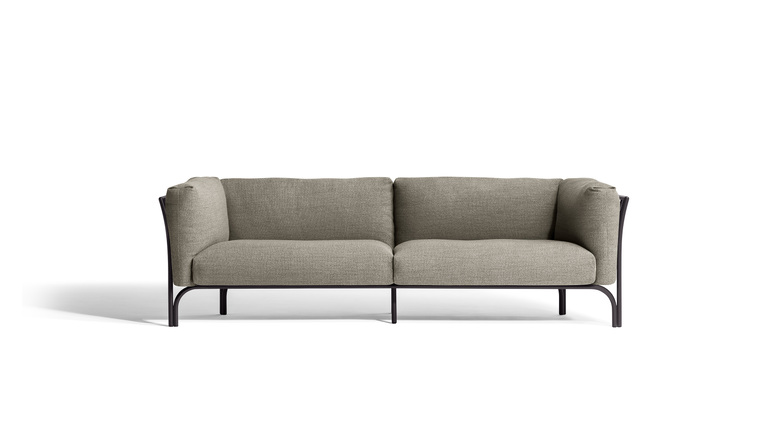 Canapé design haut de gamme Mirabell par Poltrona Frau, structure aluminium embossé avec coussins déhoussables, disponible chez D-Style Interior