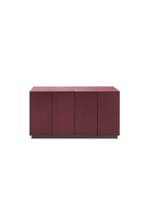 Meuble de rangement design haut de gamme CEO Cube par Poltrona Frau, gainage cuir avec portes à pression, disponible chez D-Style Interior