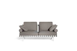 Canapé design haut de gamme Souvenir d'Italie par Poltrona Frau, structure aluminium avec tressage polypropylène, disponible chez D-Style Interior